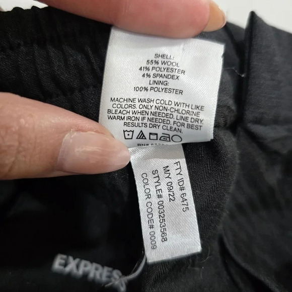 Express Conscious Edit Drawstring Waist Jogger Trouser Pants Wool Blend Size 28 - Picture 9 of 10